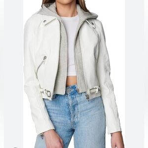 BLANKNYC Vegan Leather Hoodie Jacket XS